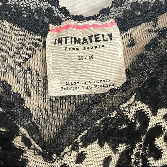 Free People Intimately Fair Maiden Black Velvet Burnout Bodycon Dress Medium - Picture 7 of 9